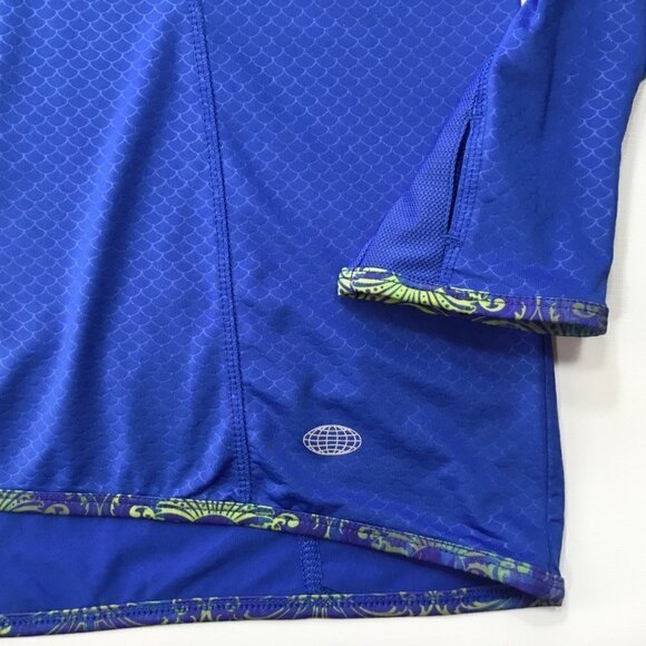 Reel Legends 1/4 Zip Fishing Shirt Top Long Sleeve Women's Size XL Blue Pullover - Picture 9 of 11